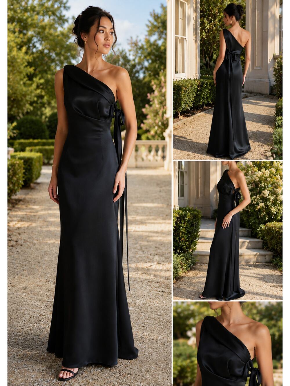 Alvina Valenta Maids Evening Gown Black Sleeveless Formal Dress
